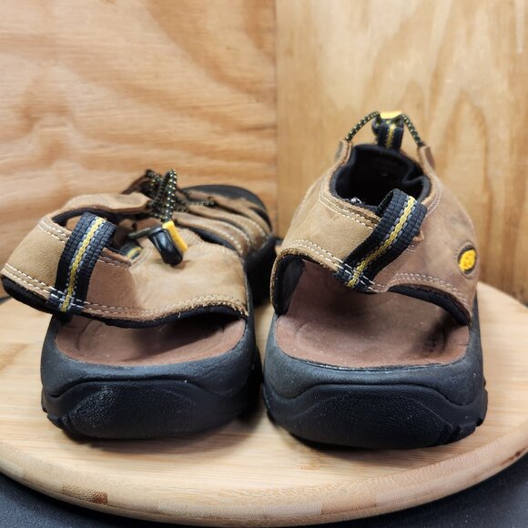Keen Newport Bison Mens Brown Leather Waterproof Sandals Size 13